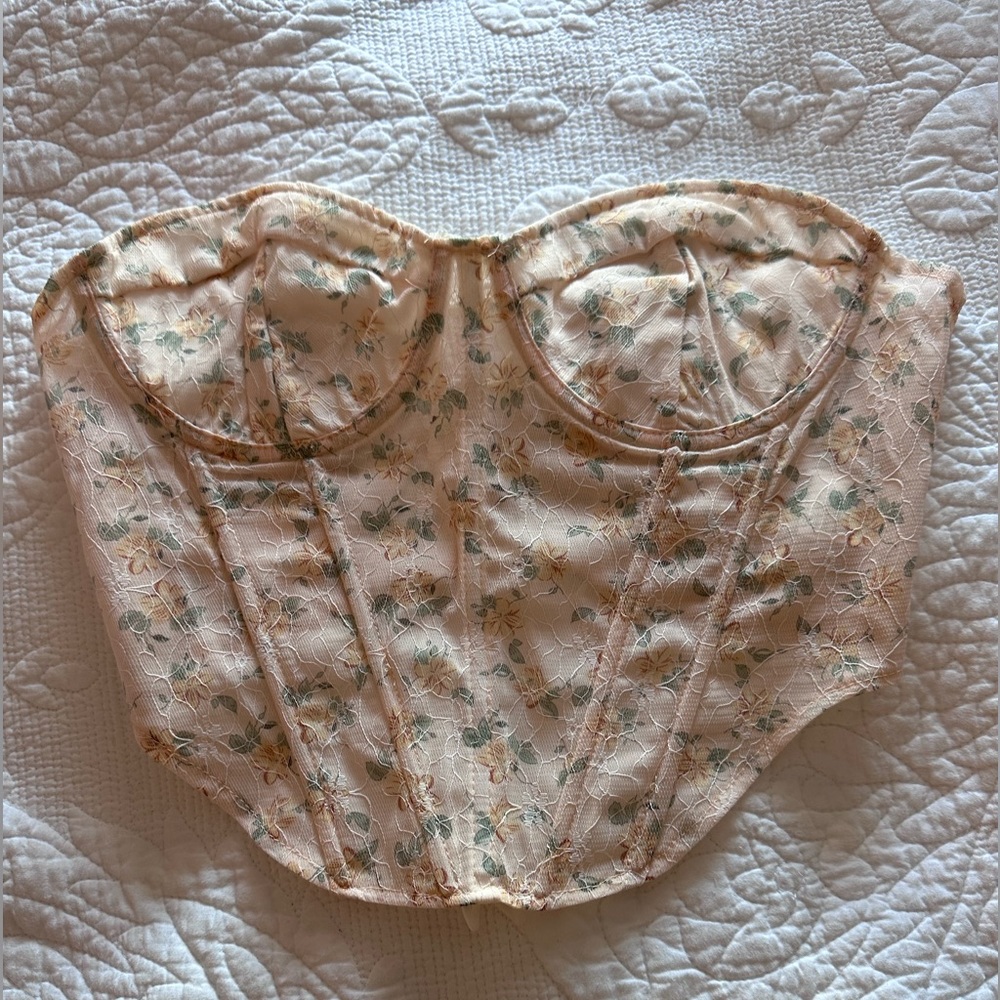 Floral corset top